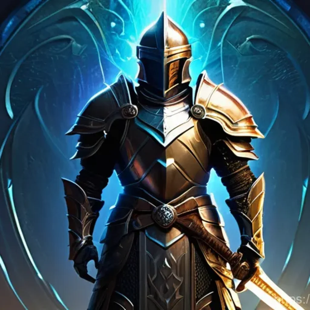 리니지 직업 스위칭 팁 - **Prompt 1: Contemplating a New Path**
    A powerful Lineage 2M warrior, gender-neutral, stands in ...