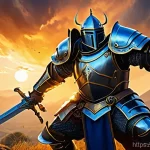 리니지 프리미엄 계정 혜택 - **Prompt 1: Accelerated Experience Gain**
A vibrant, dynamic illustration of a male human knight...