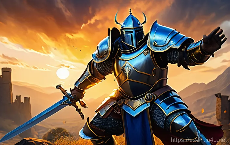 리니지 프리미엄 계정 혜택 - **Prompt 1: Accelerated Experience Gain**
A vibrant, dynamic illustration of a male human knight...