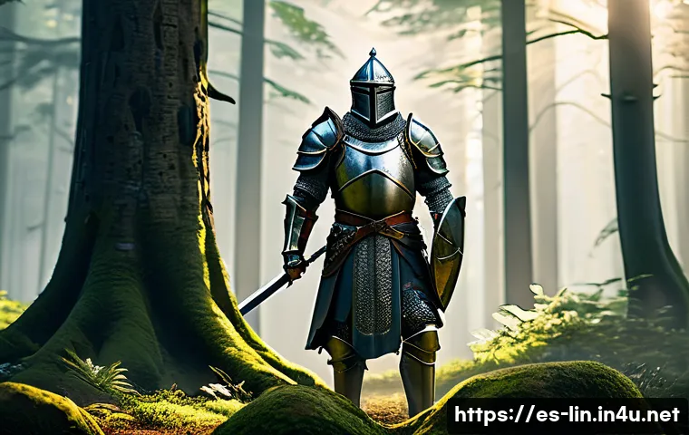 리니지 초보자 레벨업 공략 - A dynamic fantasy scene showcasing a fierce warrior clad in sturdy medieval armor wielding a broad s...