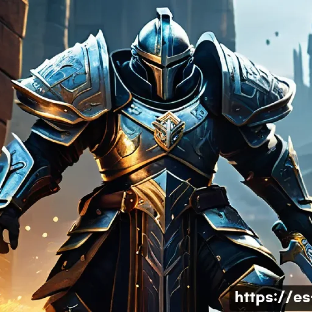 리니지 PvP 전략 연구 - A dynamic PvP battle scene in a fantasy MMORPG setting, showcasing a heavily armored warrior in bulk...